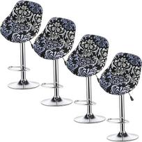 Schonbezüge for Esszimmerstühle, Stretch Gebogene Rückseite Mid Century Modern Akzent Esszimmerstuhlbezug Bürostuhlbezug Schminktisch Stuhlbezug Schutz for Küche(12, Set of 4)
