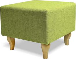 Sėdynė Pouffe Pouf Stool Sėdynė Cube Footstool Ottoman (buko koja, liepų žalia)