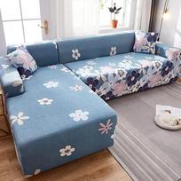 Sekcinės sofos užvalkalai "Super Stretch" atsparumas vandeniui "L" formos sofos užvalkalas Universalus 2 dalių "L" formos slydimo užvalkalų rinkinys Gyvenamasis kambarys "Anti Slip Dogs Pet Furniture Protector", mėlyna-1 (3 sėdynės + 4 sėdynės)