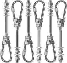 SELEWARE Sūpynės kablys Sūpynės lubų kablys Heavy Duty - 304 nerūdijančio plieno lubų montavimo medinė sija 5 x M2/5 colių sūpynės priedas žaidimų aikštelei Sūpynės Hamakas kėdė Joga Punch Bag kabanti sėdynė