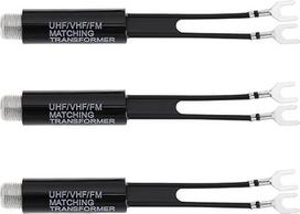 SG parduotuvė 3vnt UHF/VHF/FM adapterio transformatorius nuo 75ohm iki 300ohm F jungties TV antenos adapteris Balun nikeliuotas imtuvui HiFi radijas AV TV antena