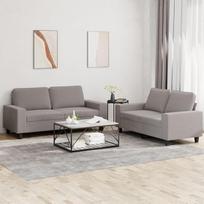 ShGaxin 3201889 2 dalių sofos komplektas Taupe audinys, poilsio sofa, sofos ir kušetės, poilsio sofa, sofa svetainei, sofa su miego funkcija