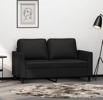 ShGaxin 359328 2 vietų sofa, juoda, 120 cm, dirbtinė oda, Sofos ir sofos, Svetainės sofa, Sofa paauglių kambariui, Sofa poilsiui, Sofa miegamajam, Miegamojo sofa, Minkšta sofa