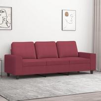 ShGaxin 359405 3-vietė sofa, vyno raudona, 180 cm audinys, poilsio sofa, sofos ir kušetės, poilsio sofa, sofa svetainei, sofa su miego funkcija