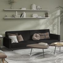 ShGaxin 375943 Sofa lova 2-vietė juoda aksomo sofa, sofos ir kušetės, poilsio sofa, sofa svetainei