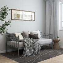 ShGaxin Sofos lovos rėmas, sofa lova, sofa lova, poilsio sofa, sofos ir sofos, pilkas metalas, 90 x 200 cm