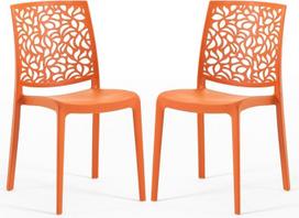 SIEDITI FUORI E DENTRO Anna Kėdės iš dervos ir stiklo pluošto (2, Orange Papaya)