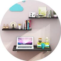 Sieninis sulankstomas valgomojo stalas Slim Desk Black 100x40cm mažas stalas prie sienos sulankstomas per vieną sekundę