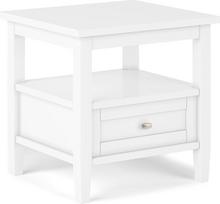 SIMPLIHOME "Warm Shaker" stalas, pušis, fanera, baltas/opulentinis sodas, 20 colių
