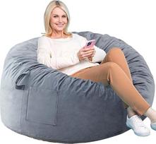 Sitzsack-Stühle, Memory-Schaum-Sitzsack für Erwachsene/Jugendliche/Kinder mit abnehmbarem Bezug mit Reißverschluss, Memory-Schaum, faule Sofamöbel für Wohnzimmer, Schlafzimmer, Studentenwohnheim