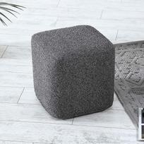 SIX Dizaineris "Pouf Ottoman Stool" stačiakampio formos 42 x 40 x 40 cm austas audinys antracito spalvos
