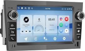 SIXWIN 4+64G "Android 15" automobilinis radijas "Opel Corsa d/Astra h/Zafira b/Meriva" su "Carplay"/"Android Car"/"Mirrorlink", 7 colių HD ekranas su GPS "WiFi", "Bluetooth", FM/RDS, EQ, C tipo USB + galinio vaizdo kamera (pilka)