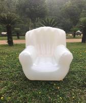 Skaidri pripučiama sofa, lengva oro sofa, skirta naudoti lauke ir viduje, pripučiama sofa, oro sofa, pripučiama kėdė, poilsio sofa vakarėliui, kiemui, kambariui (spalva: balta)