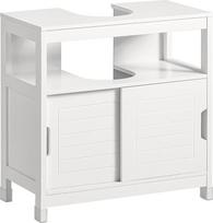 SoBuy FRG128-II-W Vanity Unit Vonios kambario spintelė su kojelėmis, vonios kambario tualetas, vonios kambario baldai, balta, 60 x 61 x 30 cm