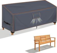 Sodo suoliuko dangtis 4 sėdimoms vietoms 203 W x 75 D x 66 / 91 H cm, apsauginis sodo suoliuko dangtis, 420D Oksfordo UV spinduliams atsparus vandeniui atsparus sodo baldų dangtis, atsparus žiemai, triguba apsauga nuo vėjo, sodo brezentas
