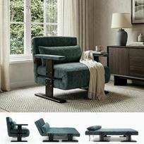 Sofa lova su miego funkcija, miegamoji kėdė su lovos funkcija, 3-in-1 sulankstoma sofa, reguliuojamas atlošas, erdvę taupanti sofa lova svetainei ir paauglių kambariui | Sulankstoma