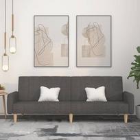 Sofa-lova 2 sėdimų vietų, tamsiai pilkas audinys, poilsio sofa, sofos ir kušetės, poilsio sofa, sofa svetainei, sofa su miego funkcija - 375759