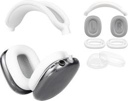 SOULWIT "AirPods Max" pakaitinis rinkinys - tinklelio ausų pagalvėlės + ausinės dangtelis + TPU apsauginis dėklas + silikoninis ausų pagalvėlės dangtelis, prakaitui ir įbrėžimams atsparūs priedai su minkštesne putų pagalvėle