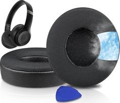 SOULWIT vėsinančio gelio pakaitiniai ausinių įdėklai "Beats Solo 4" belaidėms ausinėms, "Solo4" pakaitiniai įdėklai "Ice Silk" audinys, didelio tankio triukšmo izoliacijos putos, ypatingo storio