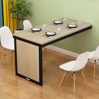 Sulankstomas valgomojo stalas Sieninis nedidelės erdvės konvertuojamas rašomasis stalas ir kompiuterio stalas biurui, miegamajam ir virtuvei, baltas+juodas, 100x40cm