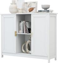 TaoHFE Balta saugojimo spinta, Credenza bufeto spinta, mediena, kavos baro spintelė, bufeto stalas, balta šoninė spinta, plona spintelė ankštoms erdvėms, įėjimo spintelė, virtuvės prieškambario spintelė