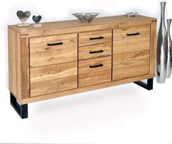 Tina 2346 Komoda laukinio ąžuolo stalčių komoda iš dalies alyvuota W 158 x H 82 x D 40 cm