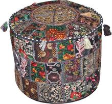 Tradicinis dekoratyvinis Osmanų patogus grindų pagalvėlė padengti Kojų taburetės dangtelis puošia siuvinėjimo ir Patchwork, 46 X 33 cm