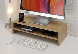 TTAP nešiojamojo kompiuterio/televizoriaus stovas/kompiuterio monitoriaus stovas/stalo organizatorius su išmaniojo telefono laikikliu, 21,25 "D x 9,6 "D x 5,7 "H