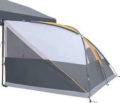 UNP Camping Cube Side Tent for Gazebo 3 x 3 m, lengvai surenkama palapinė, pavėsinių priedai, 300 x 230 x 180 cm (10 x 10 Side Tent Grey)