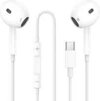 USB C ausinės "iPhone" 15 16 17 "In-Ear" tipo C tipo HiFi stereofoninės ausinės USB C su mikrofonu ir garsumo valdymu, skirtos "Samsung Galaxy S23 S22 S21 FE", "iPad Pro", "Huawei", "Google Pixel