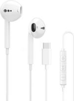 USB C ausinės iPhone 17 16 15 Pro Max C tipo ausinės su mikrofonu ir nuotolinio valdymo pulteliu, skirtos Samsung Galaxy S25 Ultra S24 S23 S22 S21 S20 Pixel 8 9