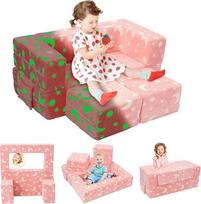Vaikiška sofa, modulinė vaikiška žaidimų sofa, sulankstoma mažylių žaidimų kambario baldų sofa, keičiama sofa lova vaikui, šviečianti tamsoje