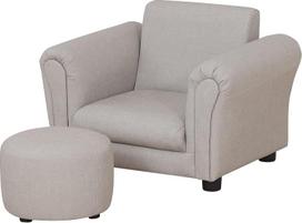 Vaikiška sofa su kojūgaliais PVC odinė vaikiška sofa Paminkštinta mažylio kėdė jaunesniems nei 4 metų vaikams (šviesiai pilka)