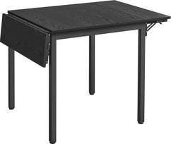 VASAGLE Valgomasis stalas Sulankstomas 2-4 vietų virtuvės stalas Maža erdvė Ebony Black Ink Black KDT077B03