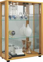 VCM stiklinė vitrina | Stiklinė vitrina su grūdintu apsauginiu stiklu | Matmenys apie 80 x š 60 x g 25 cm | Stovinti stiklinė vitrina | Moderni ir taupanti erdvę | Stiklas