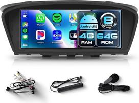 VECHTEL Autoradio 8 Kern 4G+64G Android 15 für BMW 5er E60 2009-2010 (CCC-System), 8.8 Zoll HD Touchscreen mit Carplay Android Auto GPS Wi-Fi DSP Bluetooth