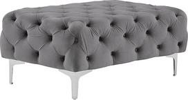 Vente-unique - Chesterfield taburetė - Velvetas - Antracitas - Edwina