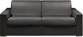Vente-unique CALITO 4 vietų sofa-lova - gulimas paviršius: 160 cm - Čiužinio aukštis: 18 cm - Dirbtinė oda - Juoda
