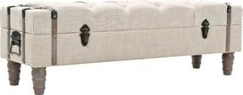 VidaXL Banc de rangement Bois massif et acier 111 x 34 x 37 cm