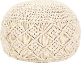 vidaXL Macramé rankų darbo pufas Sėdynė Pufas Sėdynė Kojinė Kojinė Kojinė Osmanų minkštasuolis Kojinė Kojinė Kojinė Rankų darbo 45 x 30 cm Medvilnė