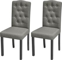 VidaXL Salės šezlongas 2 vnt Tissu Gris foncé