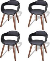 VidaXL Salės šezlongas 4 vnt Cadre en bois Cuir synthétique