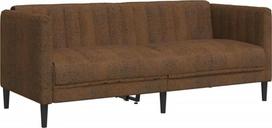 vidaXL Sofa 2-vietė sofa Lounge Sofa Minkšta sofa Svetainės baldai Svetainės baldai Dviejų vietų sofa Loveseat Ruda dirbtinė oda