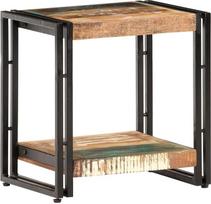 vidaXL šoninis staliukas Pramoninio stiliaus kavos staliukas Naktinis staliukas Svetainės staliukas Kavos staliukas Naktinis staliukas Sofos staliukas 40 x 30 x 40 cm Perdirbtas medžio masyvas