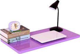 Violetinės spalvos 50 x 120 cm sulankstomas sieninis rašomasis stalas mažoms erdvėms