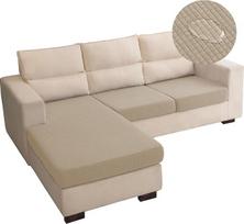 Wasserabweisende, L-förmige Couchbezüge, 3 Stück, Sofa-Sitzkissen-Schonbezüge, Stretch, separater Bezug für Chaiselongue, für linke und rechte Couch für Haustiere (2-Sitzer + Chaiselongue)