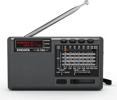 XHDATA D368 Mažas radijo imtuvas Nostalgija Baterija Radijas Mini nešiojami radijo imtuvai "Bluetooth" Tranzistorinis radijas FM AM SW radijas su TF MP3 atkūrimu