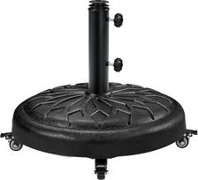 Yaheetech 20,6 kg skėčių stovas su ratukais 50,5 cm skersmens skėčių stovas stabilus skėčių laikiklis 34/38/48 mm skersmens skėčių stulpams, skirtas sodui, balkonui ir paplūdimiui, bronzos spalvos