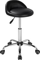 Yaheetech Roller Stool Swivel Stool Biuro taburetė su ratukais Masažo salonas Dirbtinė oda Reguliuojamas aukštis Juoda
