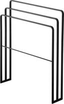 Yamazaki 4980 TOWER Vonios rankšluosčių laikiklis su trimis bėgeliais, juodas plienas, minimalistinis 70 x 14 x 81 cm